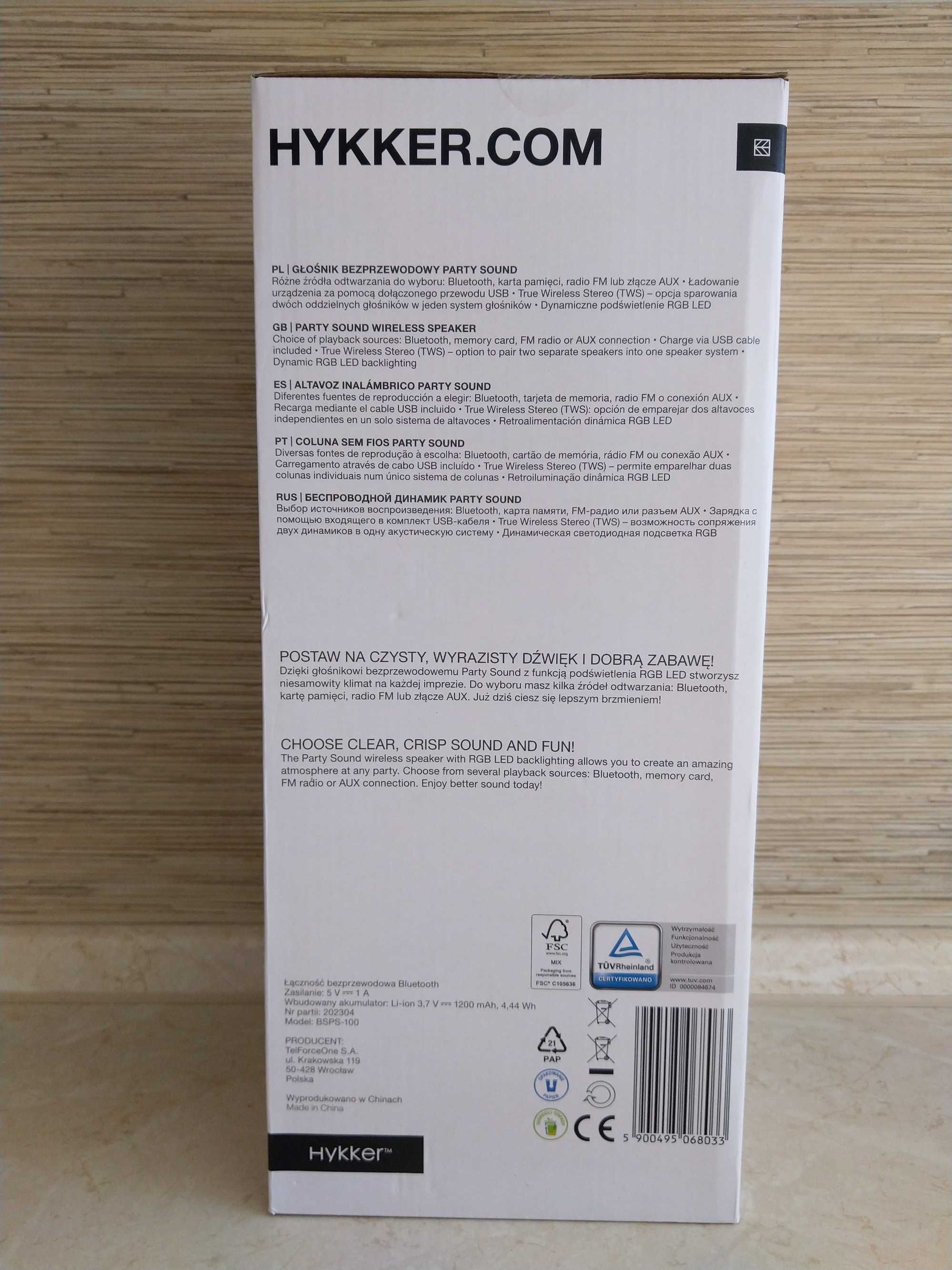 NAJTANIEJ Głośnik Bezprzewodowy PARTY Radio USB LED Bluetooth Wysyłka