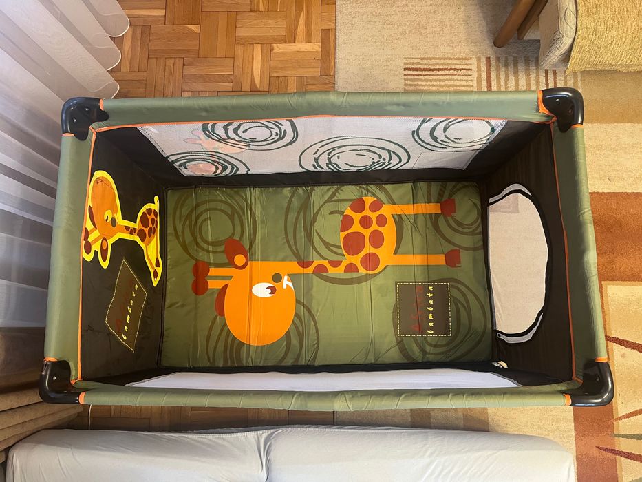 Łóżeczko turystyczne  Baby Mix 120x60 żyrafa
