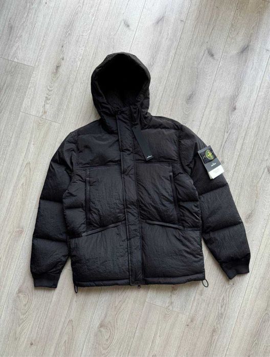 (БЕЗ ПЕРЕДОПЛАТИ)Stone Island Puffer чорна куртка пуховик стон айленд
