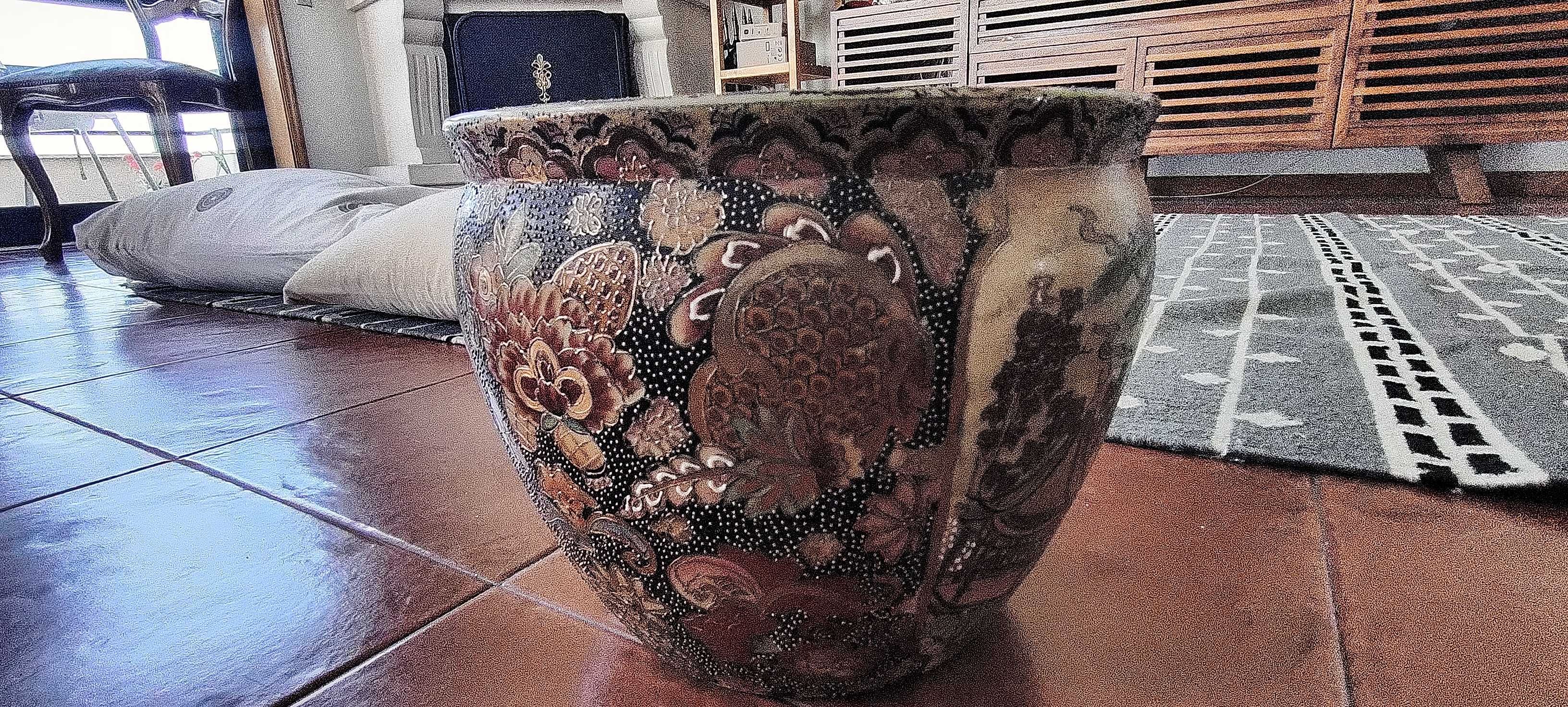 2 Vasos Cachepot Chinês - Pintados à Mão