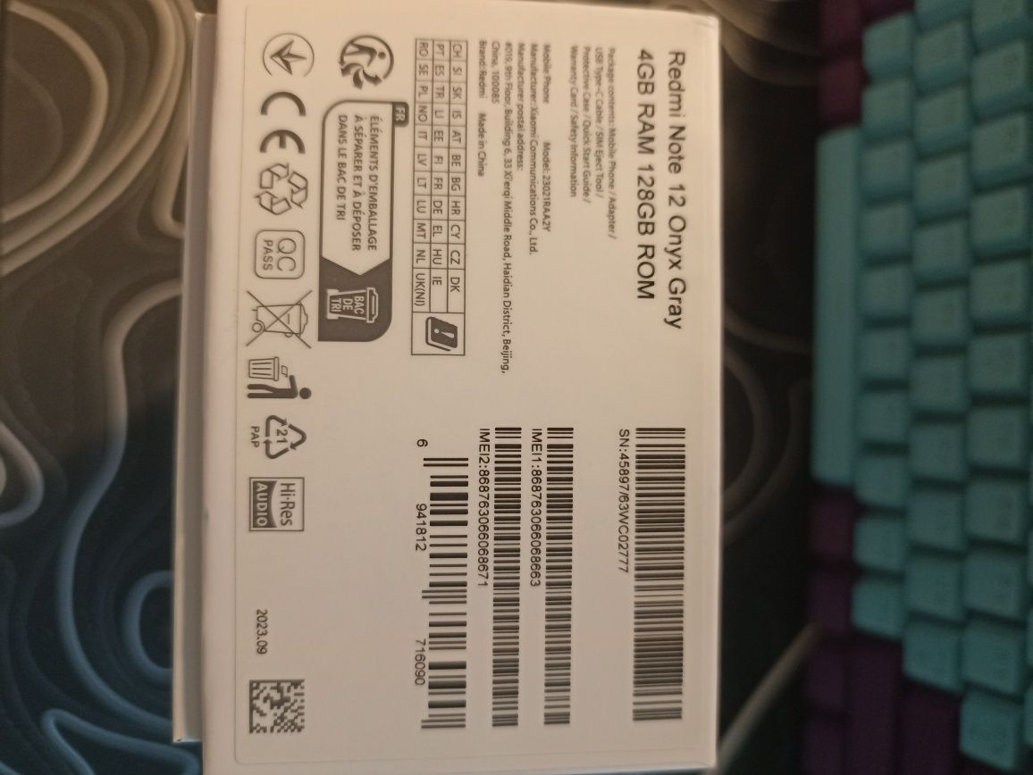 Redmi note 12 4g NFC (не рабочий экран)
