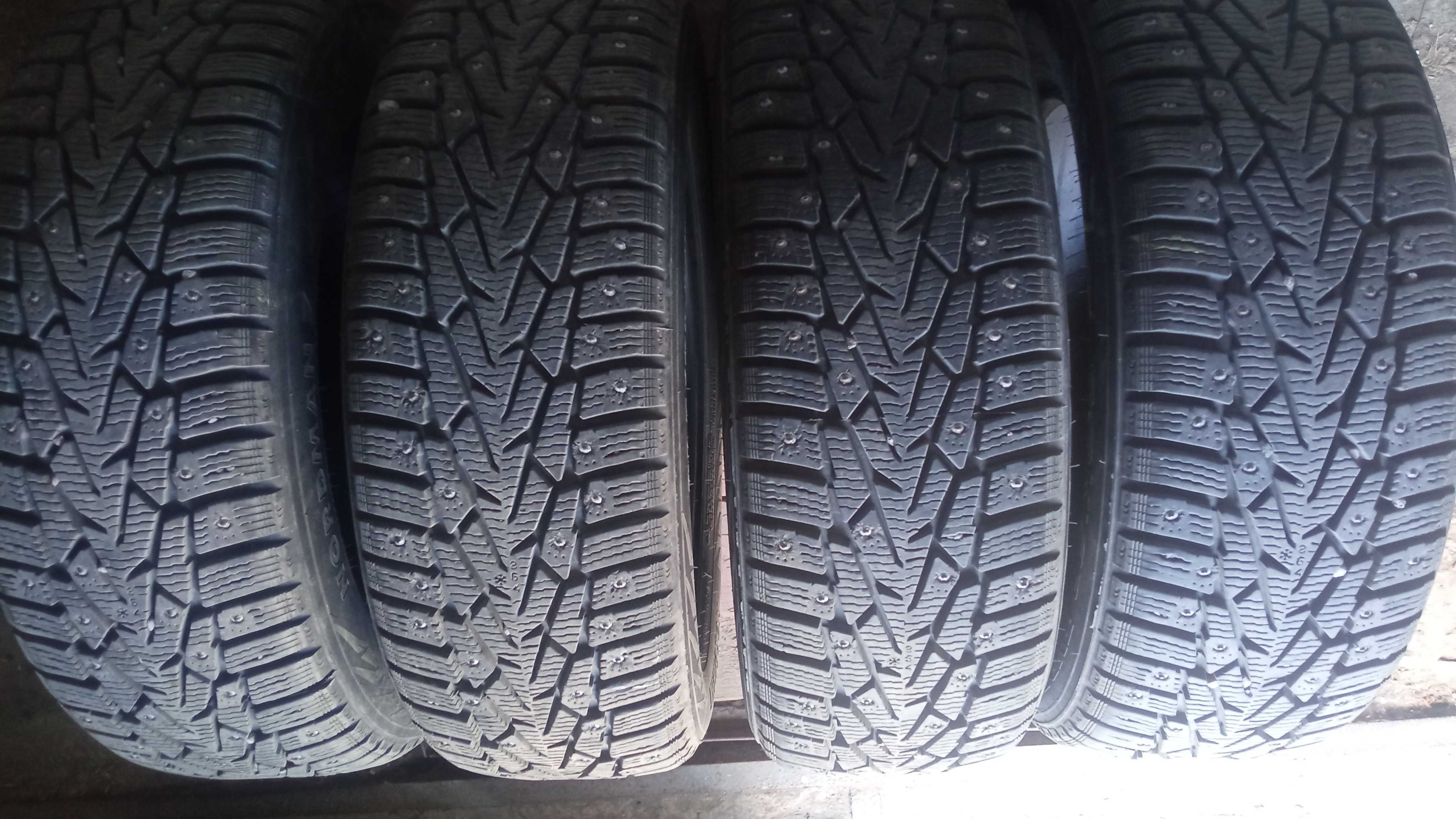 205/60/16. R16 Зима. Nokian Nordman 7 Шип. Практически Новая.