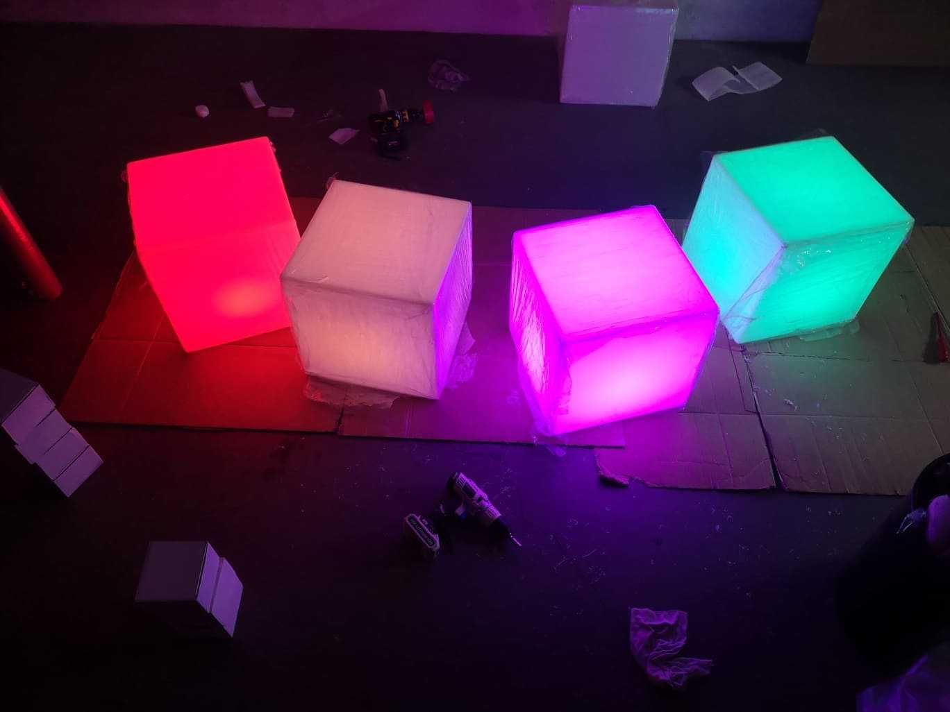 iluminação decorativa cubo led