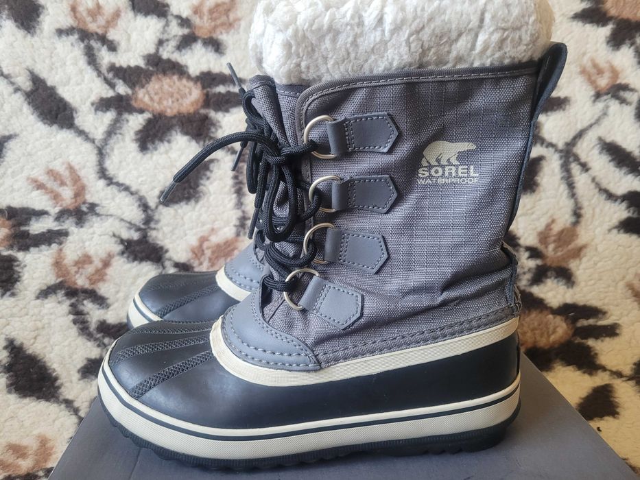 Super ciepłe wodoodporne śniegowce Sorel Carnival r.37 wkł.23 cm