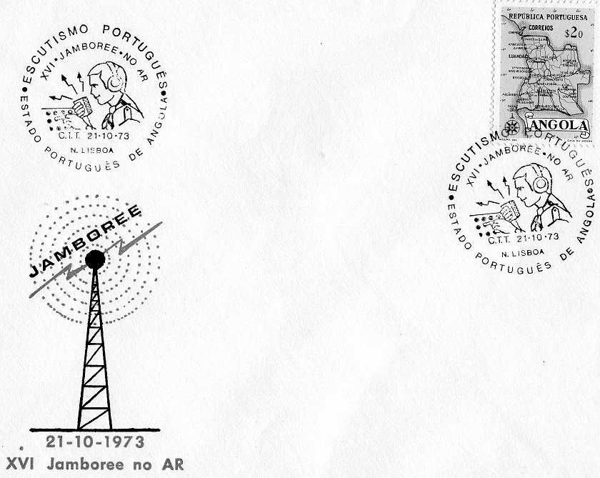 Angola - 1973out21 = XVI Jamboree no AR - Nova Lisboa