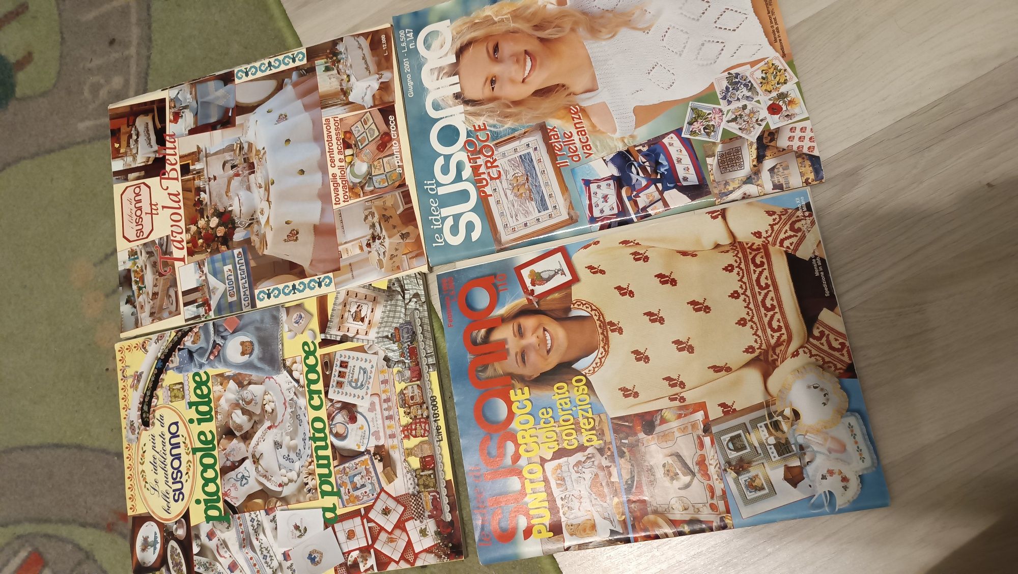 4 szt włoskie magazyny gazetki haft krzyżykowy