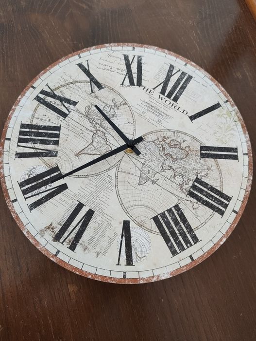 Relógio Parede Mapa Vintage NOVO