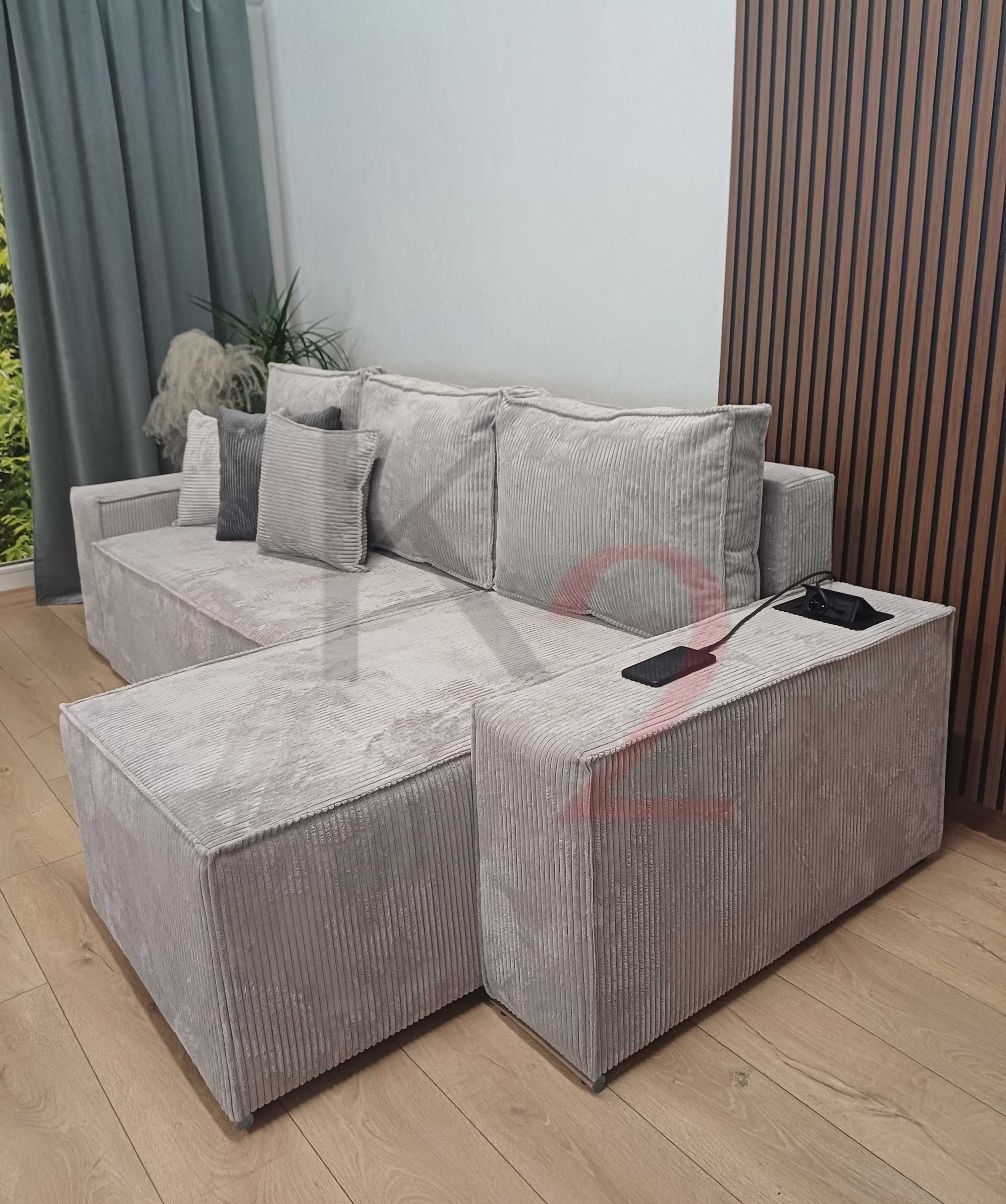 Sofa FABIO ,kanapa od producenta, rozkładana, USB pojemnik + GRATIS
