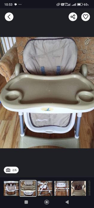 Krzesełko do karmienia Caretero Bistro