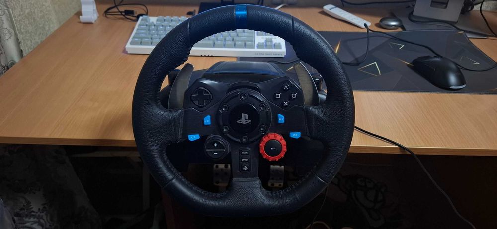 Ігрове кермо Logitech G29 з кастомним кпп (2 ручки в комплекті) (900°)