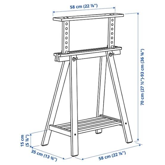 Mittback trestle ikea Cavaletes Branco