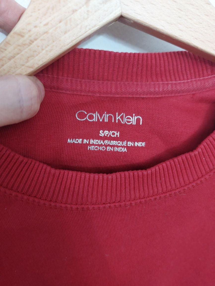 Bluza męska Calvin Klein czerwona bawełna S