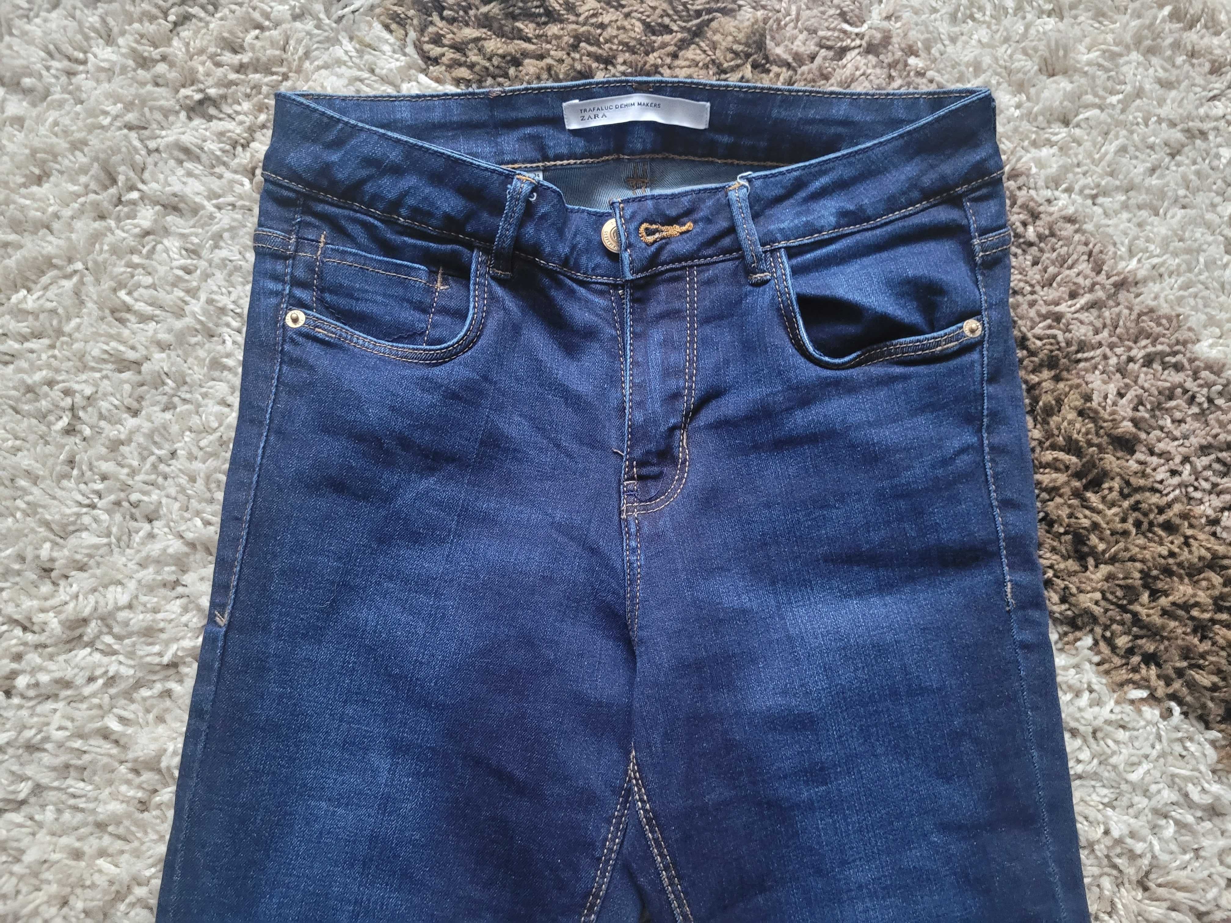 Granatowe Jeansy, zara xs