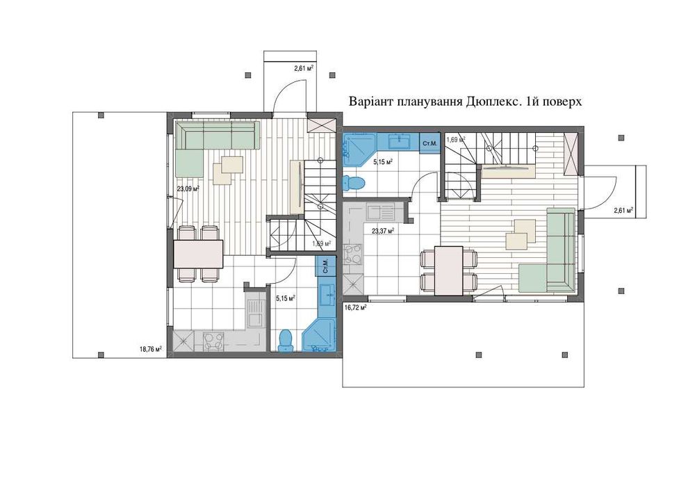Будинок на 145м2. Дюплекс. Готовий комплект будинку з SIP. Виробник.