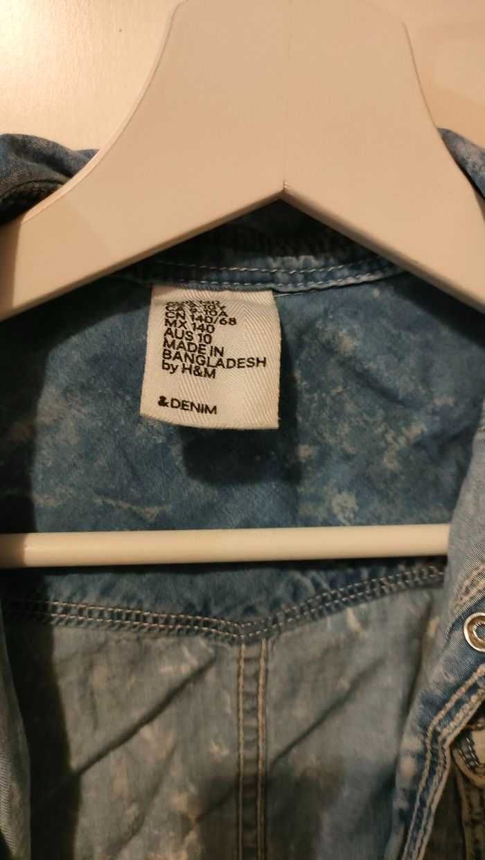 Koszula jeansowa rozpinana H&M 140 cm