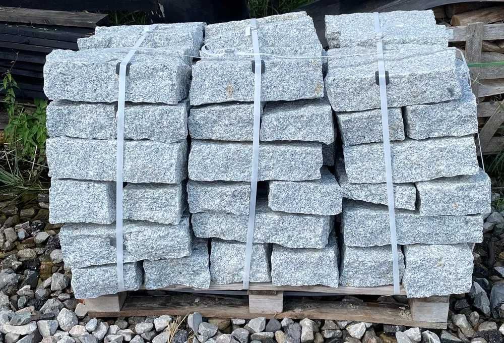 Obrzeża granitowe kamień murowy palisada 10x20x40