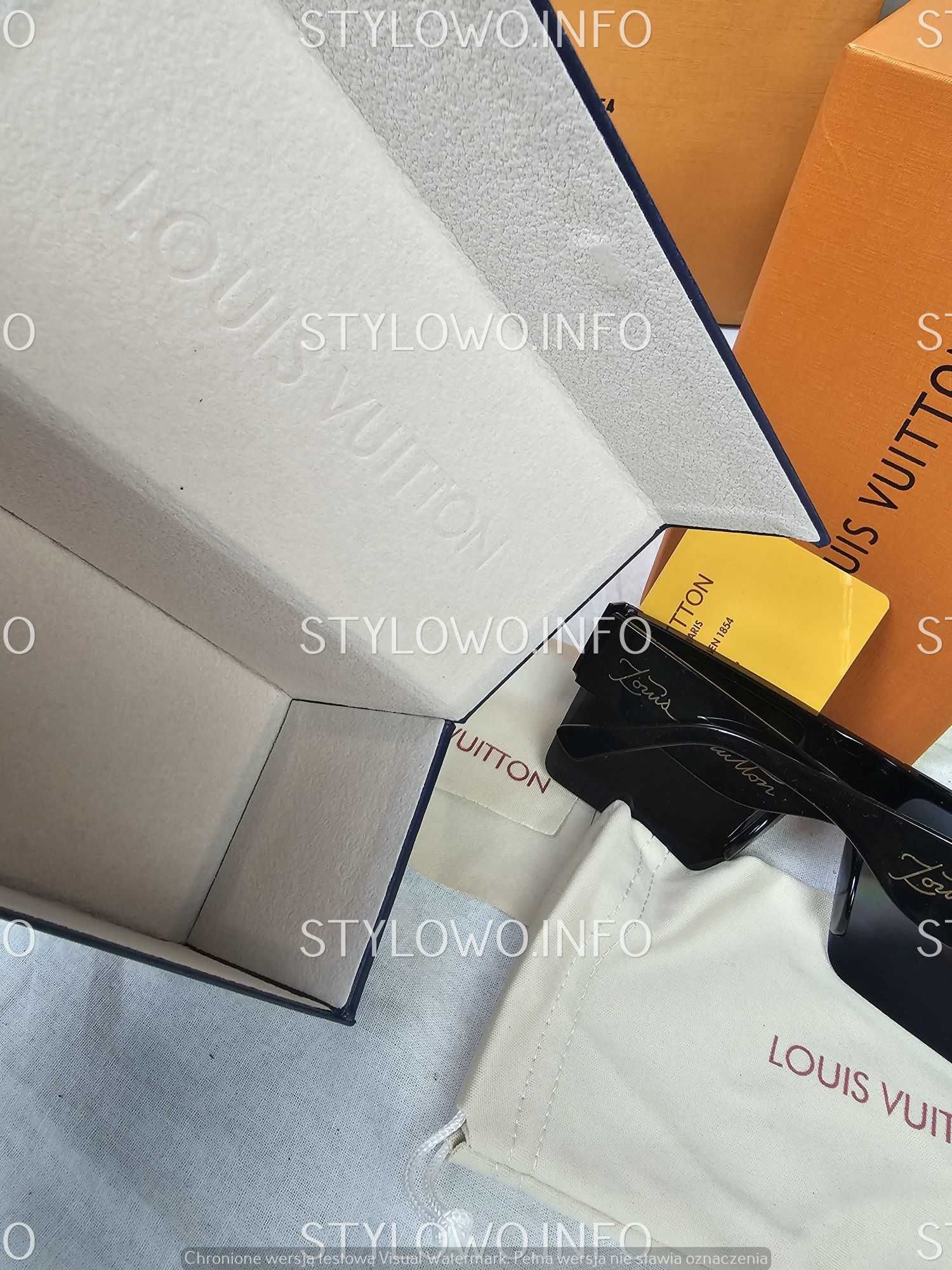 Okulary przeciwsłoneczne Zestaw Louis Vuitton logowane pudełko lato