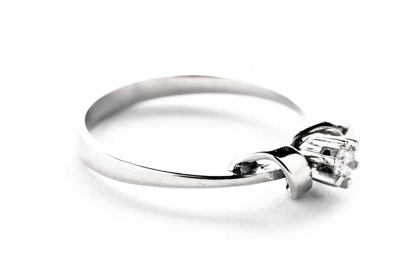 Śliczny Złoty Pierścionek - 14K - 2,16g - DIAMENT - KRAKÓW