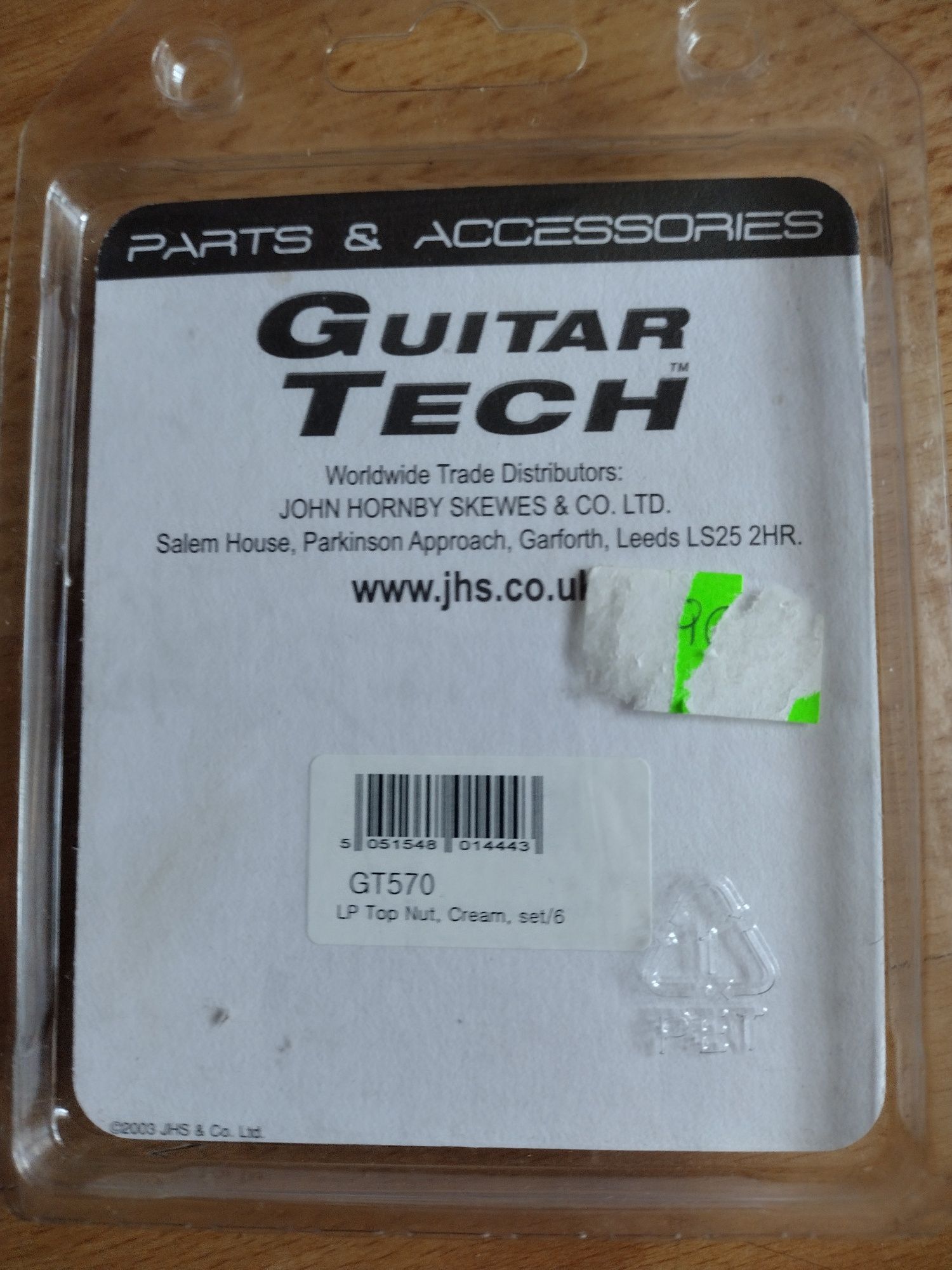 Guitar Tech GT570 siodełko do gitary w stylu LP (op. 6 szt.) krem