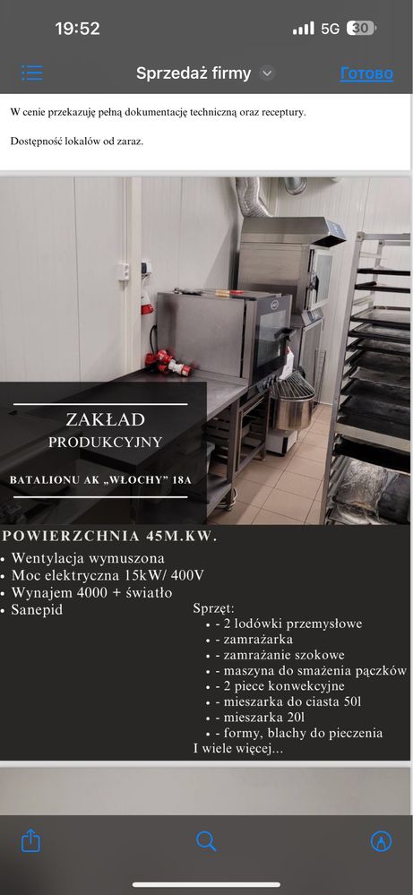 Odstąpie Lokal Gastronomiczny