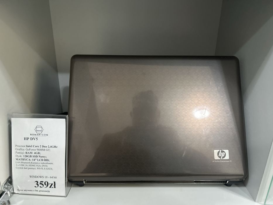 Laptop HP Pavilion DV5 :Intel C.2 x 2,4GHz/RAM 4GB/SSD 120GB/G.F.9600M