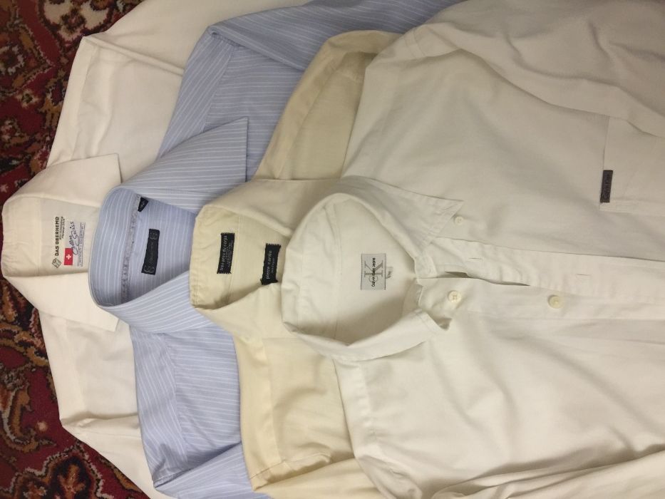 Комплект Сорочки Рубашки мужские фирменные  дешево CK. CG. Cardin