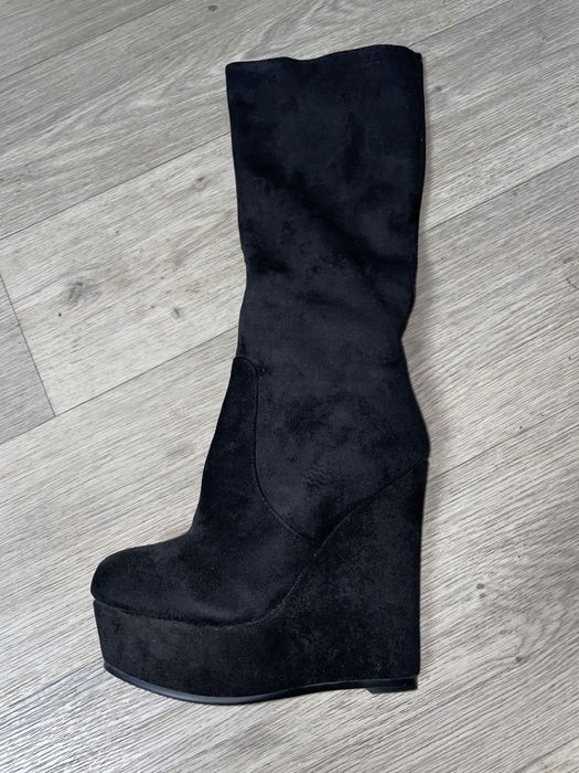 Чоботи жіночі еко-замш зимові