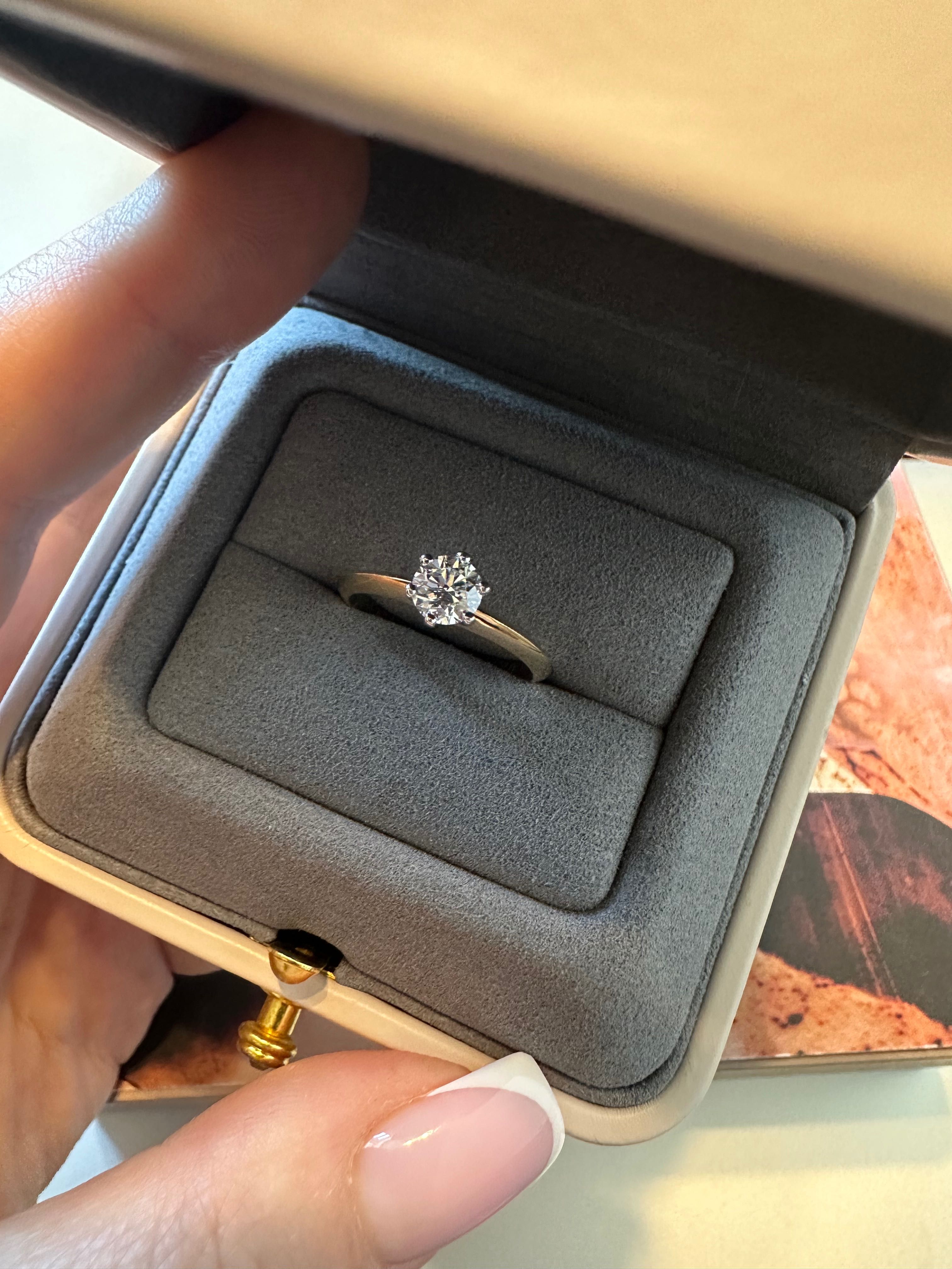 Nowe zaręczynowy pierścionek z diamentem 0.5 ct E/vs2 GIA