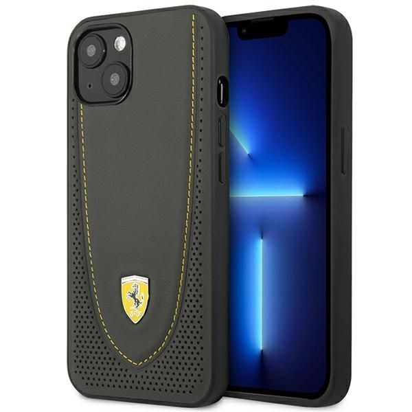 Etui Ferrari Leather Curved Line dla iPhone 13/14/15 6.1" - Czarny