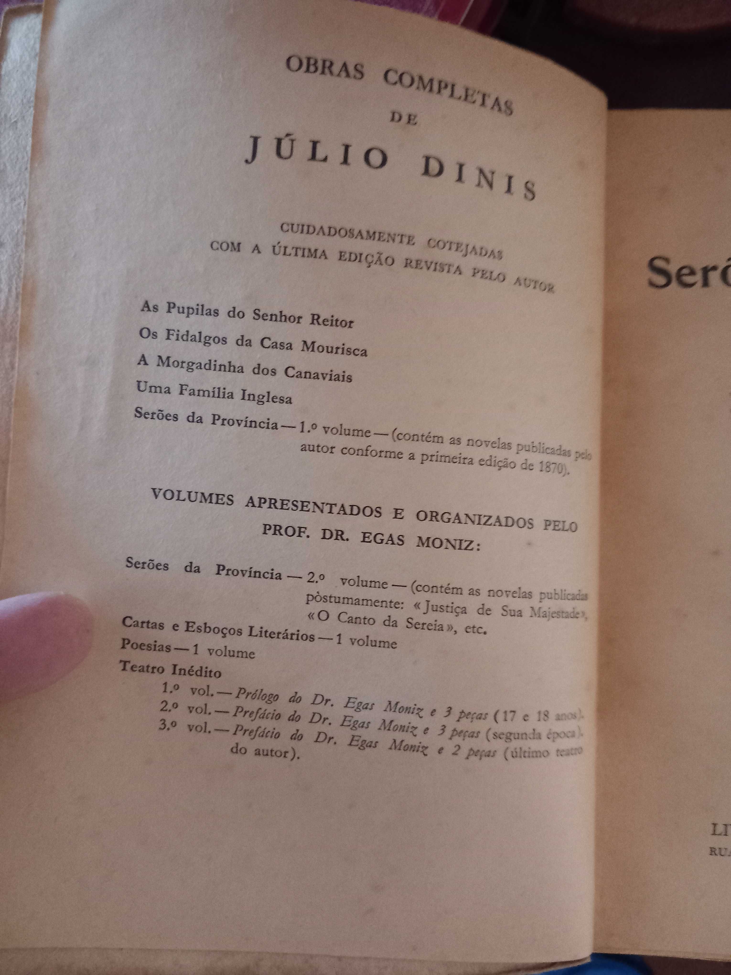 Serões na Província de Julio Dinis (Diniz) - 2 vols 1965