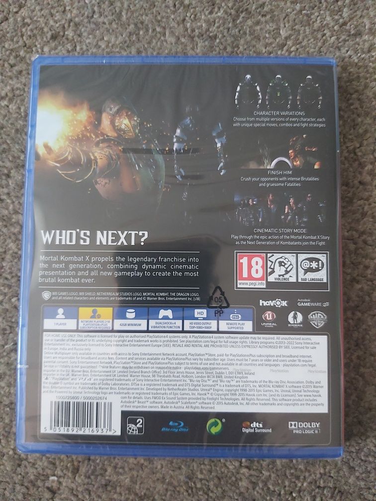 Mortal Kombat X PL NOWA ps4