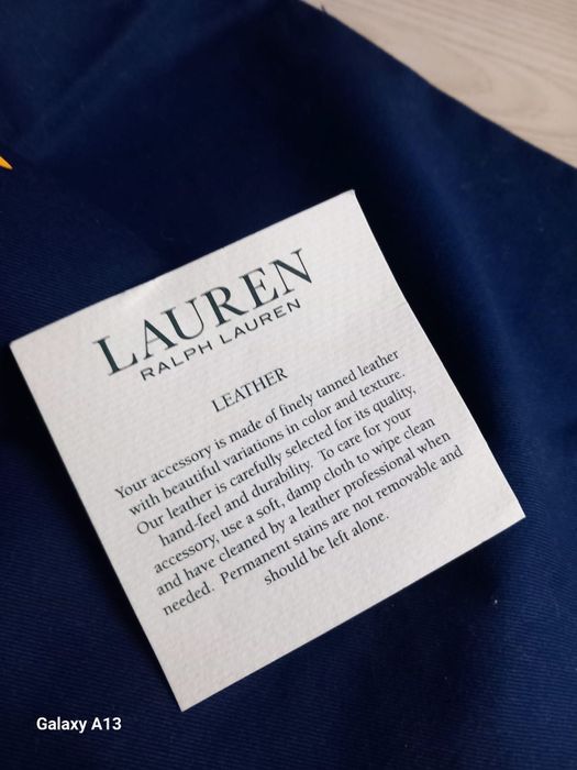 Ralph Lauren torebka oryginalna skóra saffiano