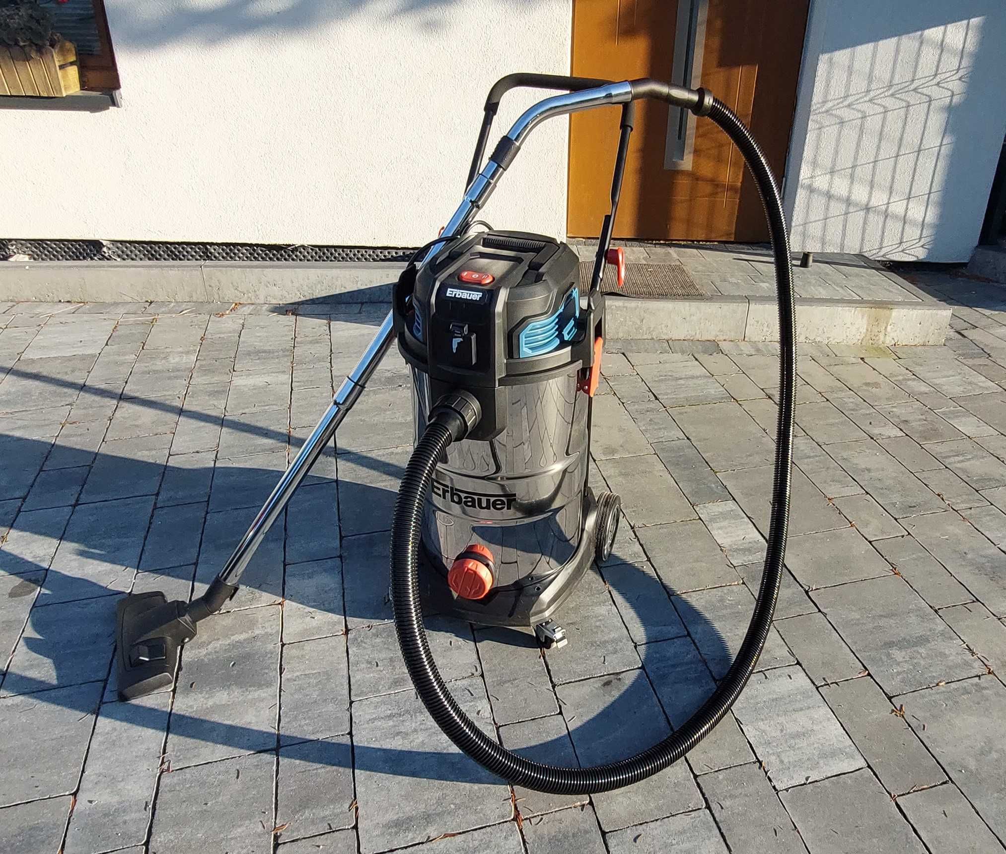 Mocny odkurzacz warsztat remont sucho mokro Erbauer 1400W 40L wynajem