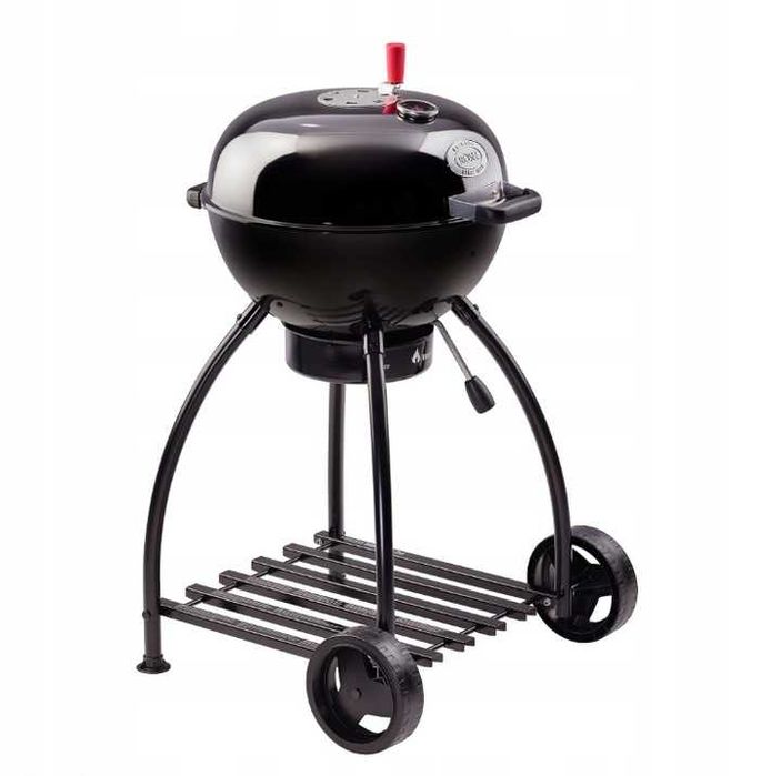 Okrągły grill węglowy na kółkach śr.50cm NO. 1 SPORT Czarny