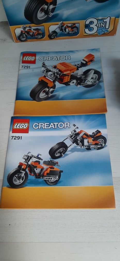 Lego creator 7291 motocykl 3w1 motor kompletny
