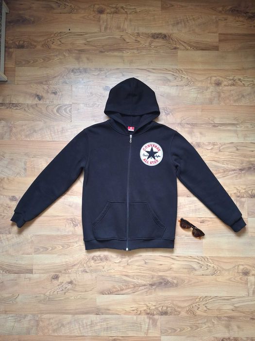 Czarna bluza z kapturem Converse 176 cm