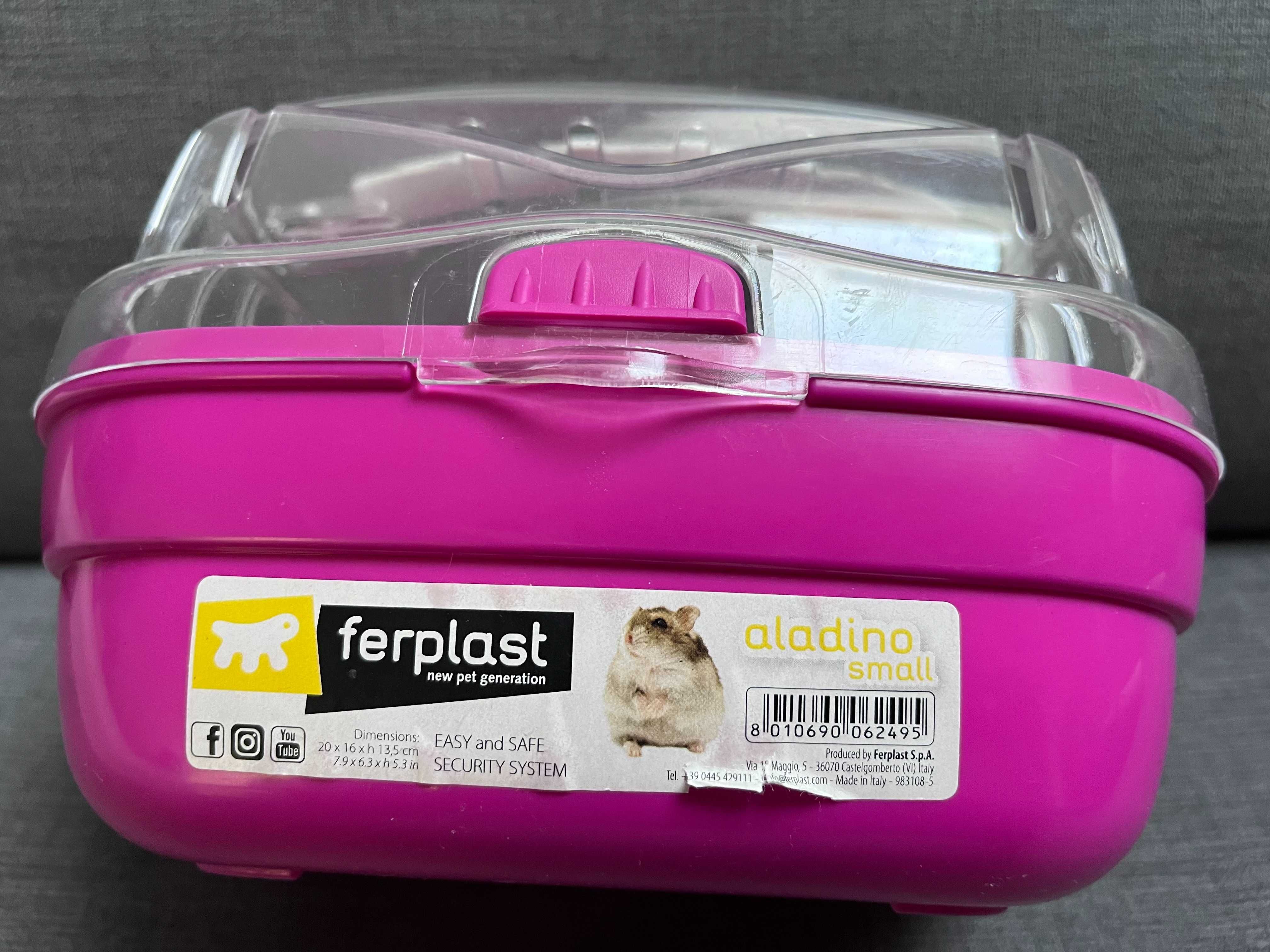 Ferplast Transporter ALADINO SMALL różowy dla chomika myszy