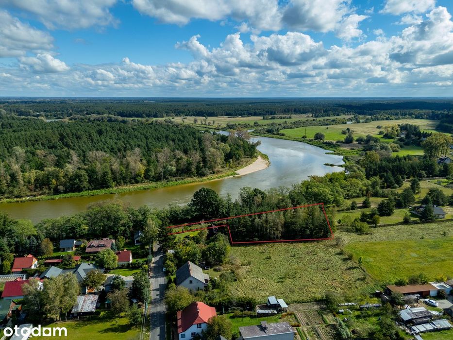 Działka budowlana nad Bugiem z linią brzegową