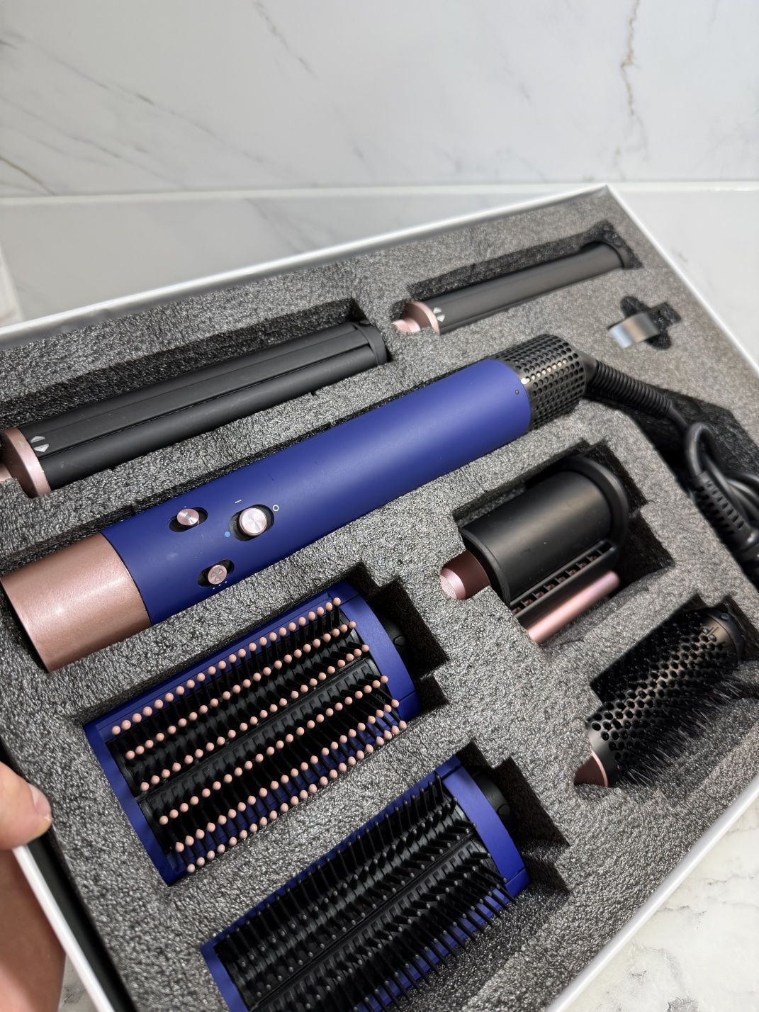 Стайлер dyson дайсон для волося з 6 насадками Airwrap  HS05 vinca blue