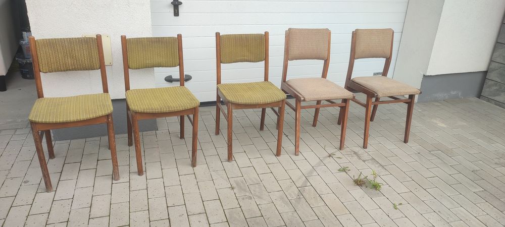Krzesła PRL Daniel, vintage, do renowacji