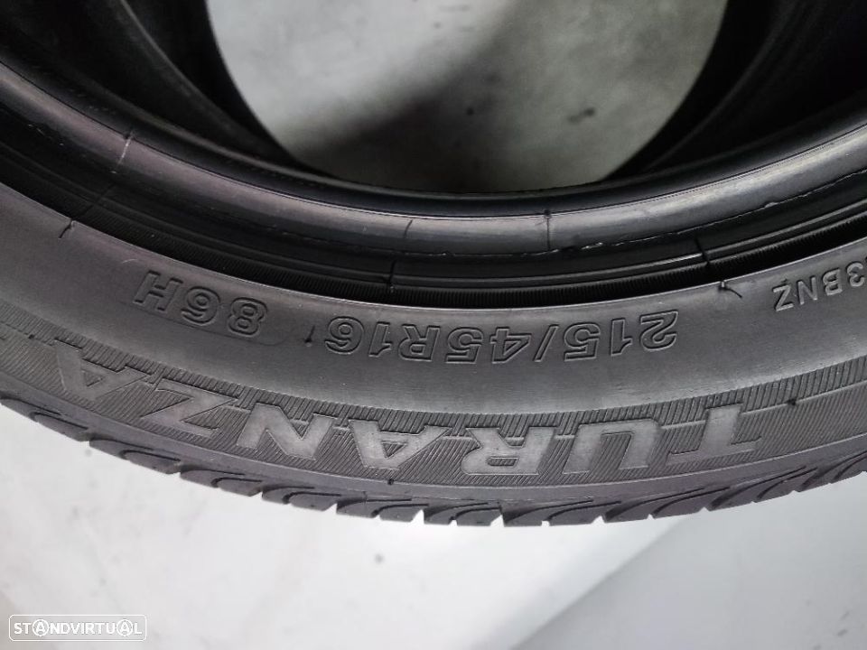 2 pneus semi novos 215-45r16 bridgestone - oferta dos portes