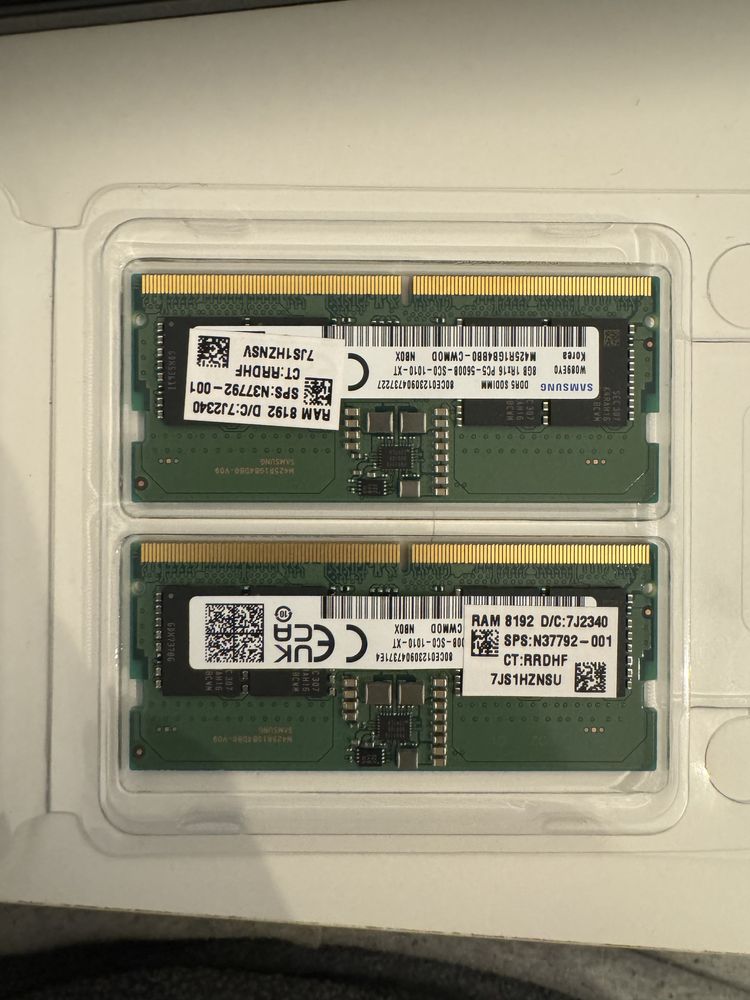 Memoria RAM DDR5 sodimm 16Gb (2x8Gb), 5600MHz