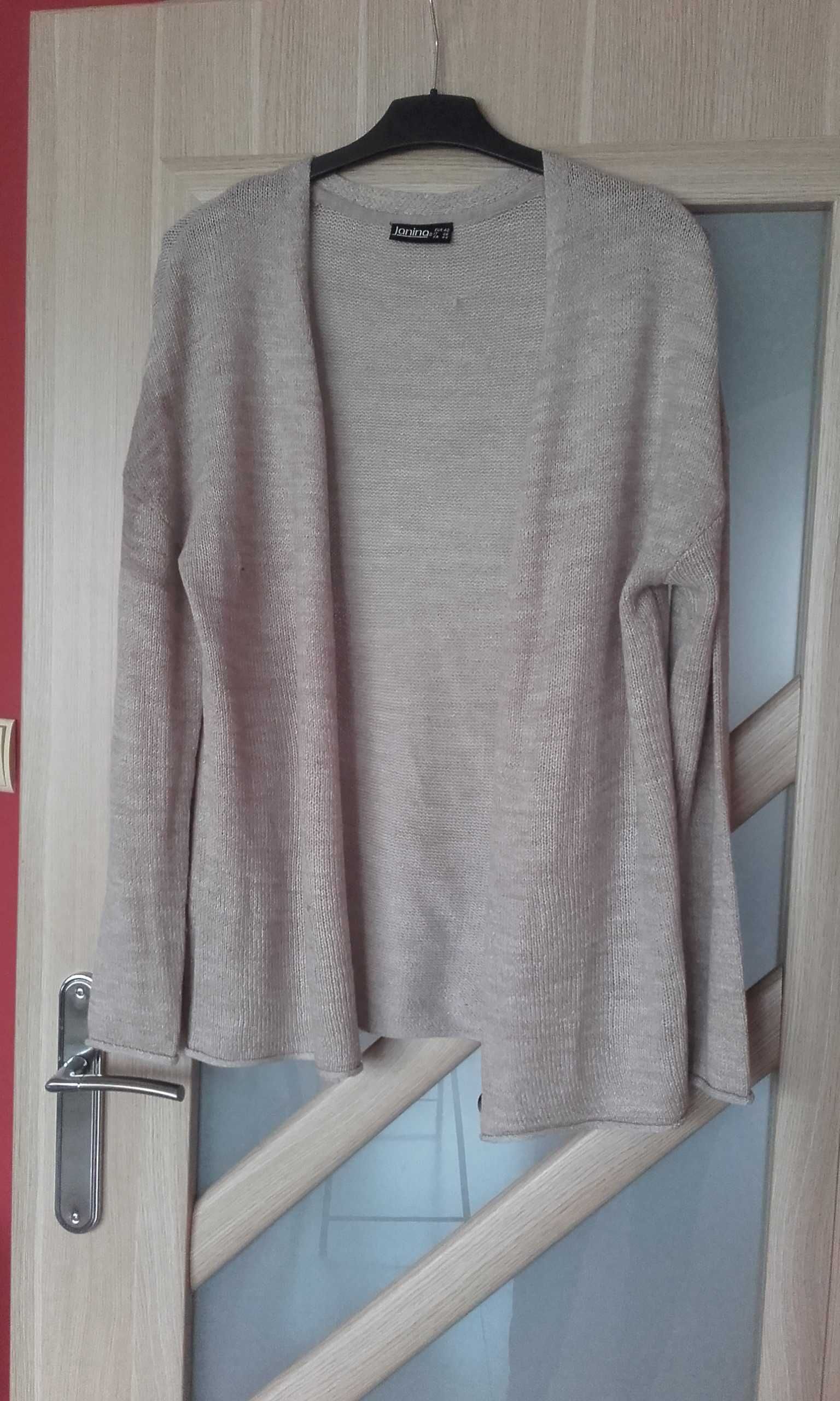 Sweter beżowy zapinany, XL
