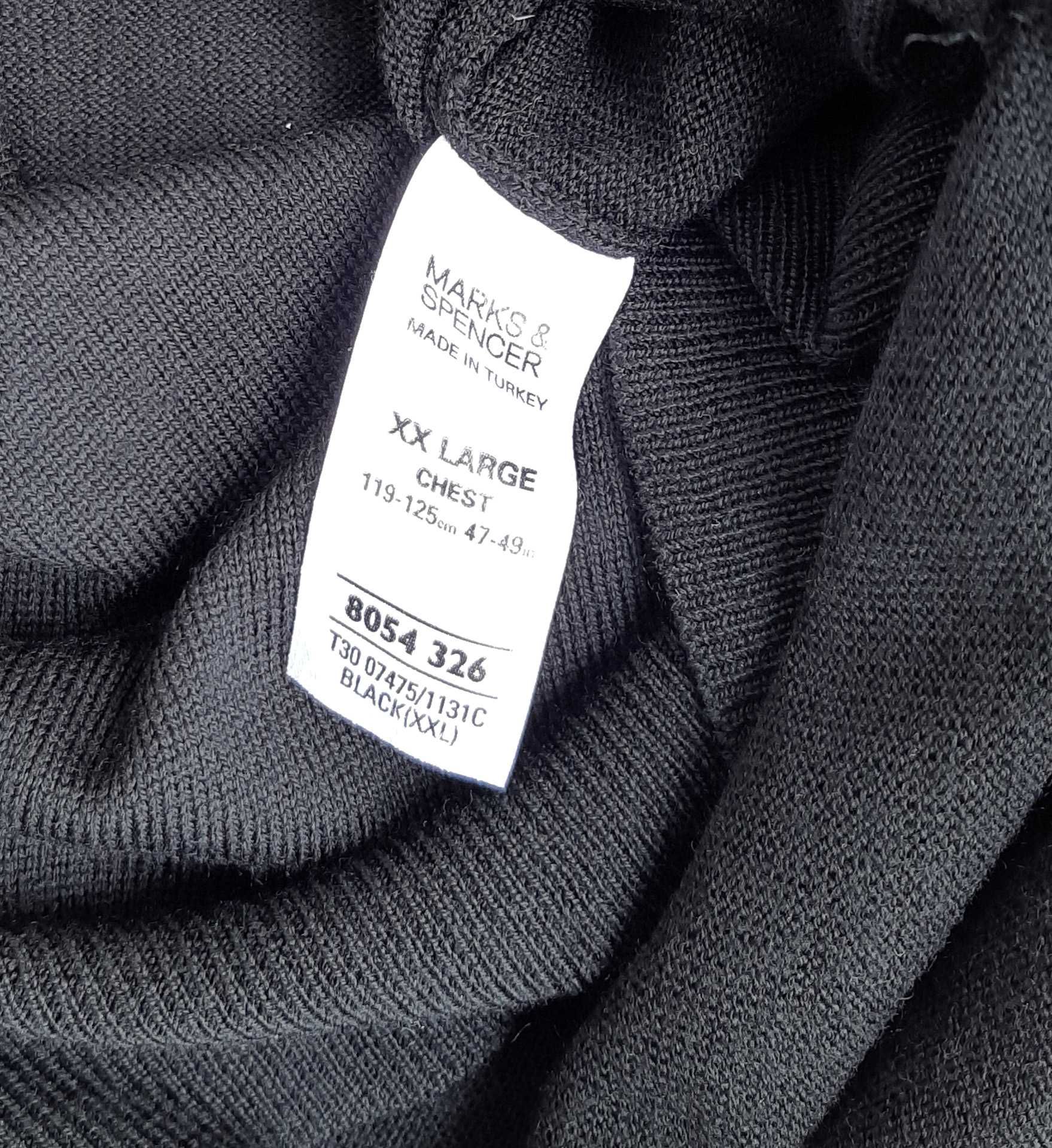 Kamizelka wełna merynosa merino 90% jedwab 10% M&S