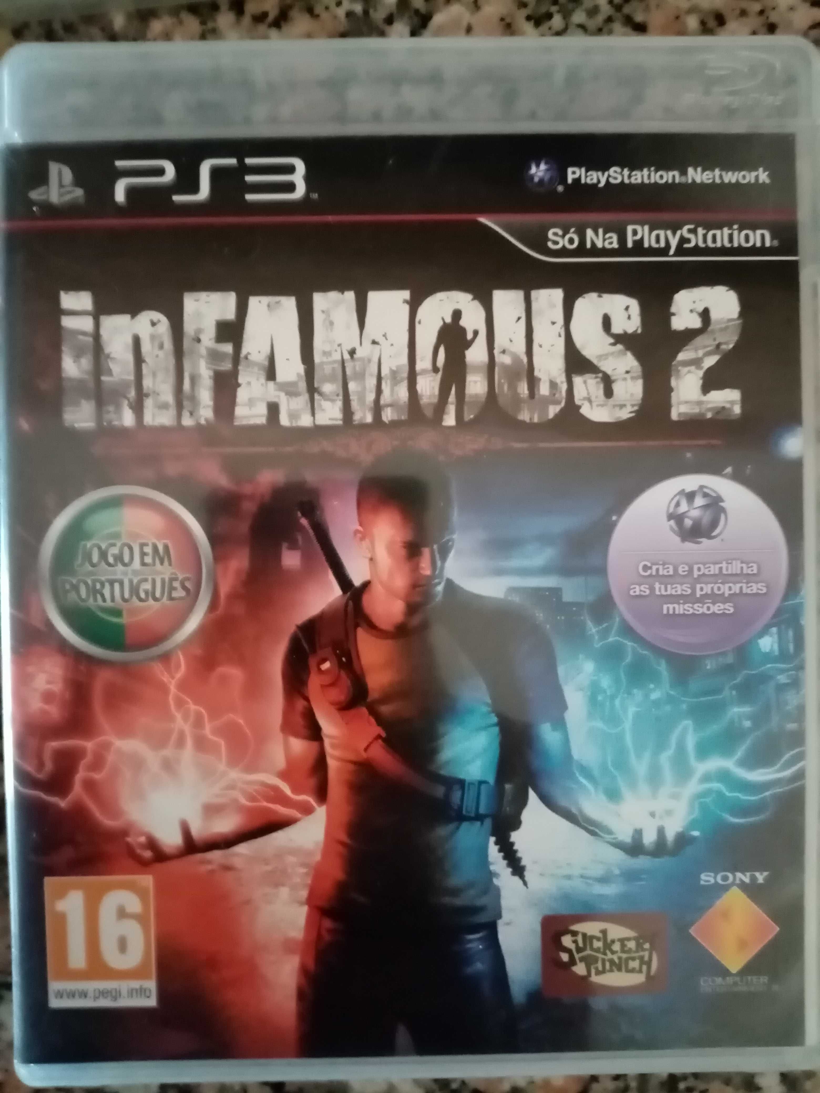 PS3 - 4 Jogos ( FIFA11, PES11, INFAMOUS2 E Stars Wars)