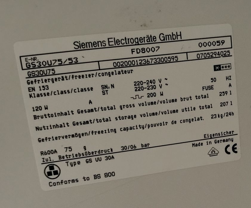 Zamrażarka Siemens No Frost A+