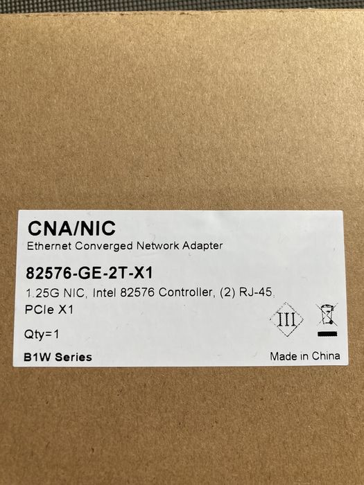 Ethernet Converged Network Adapter CNA/NIC 82576-GE-2T-X1 1.25G NIC