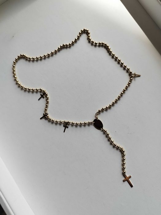 % USA_Celebrytka_Kolia_Naszyjnik_Wisior_Choker_stal 316L - różaniec