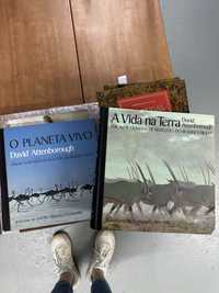 livros David Attenborough A Vida na Terra e Planeta Vivo