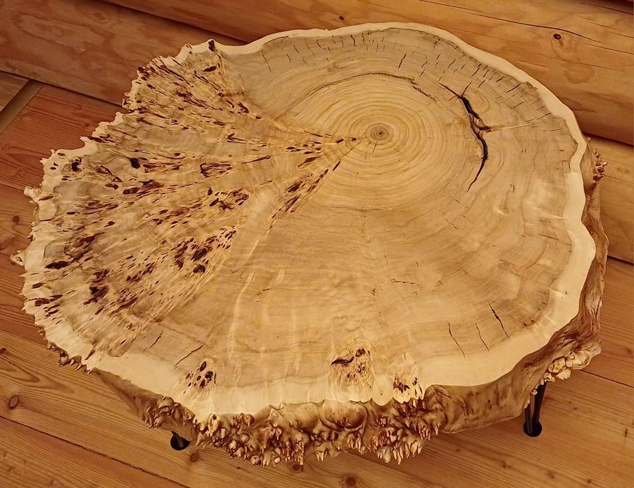 Stolik ręcznie wykonany topola czeczot